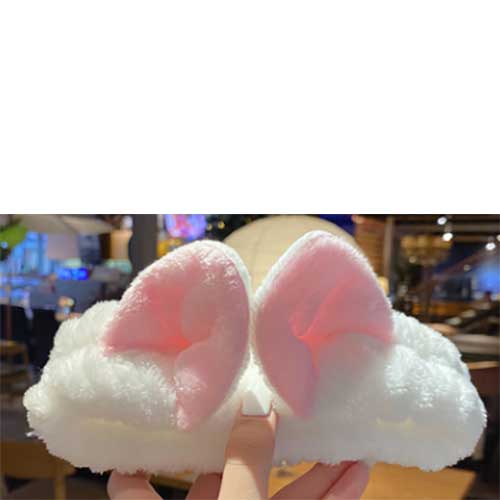 White And Pink Popular Cat Ears Headband