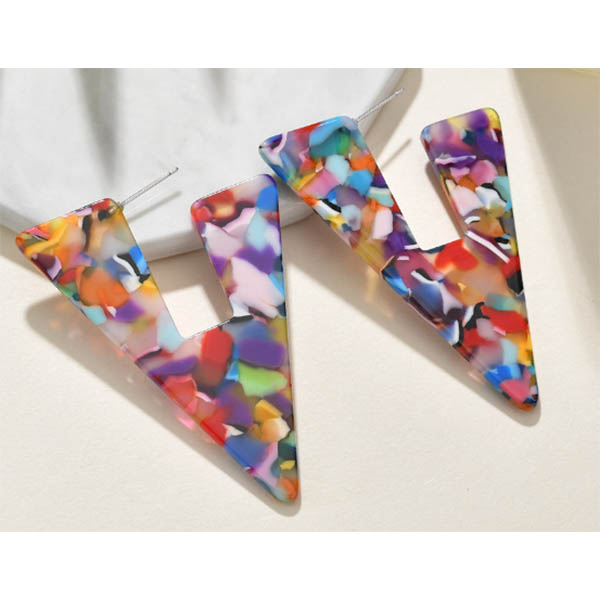 Wholesale Colored Triangle Earrings