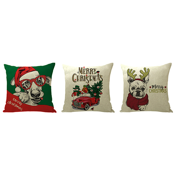 Wholesale Cute Style Christmas Cartoon Pattern Soft Cover Home Linen Pillowcase - 1 