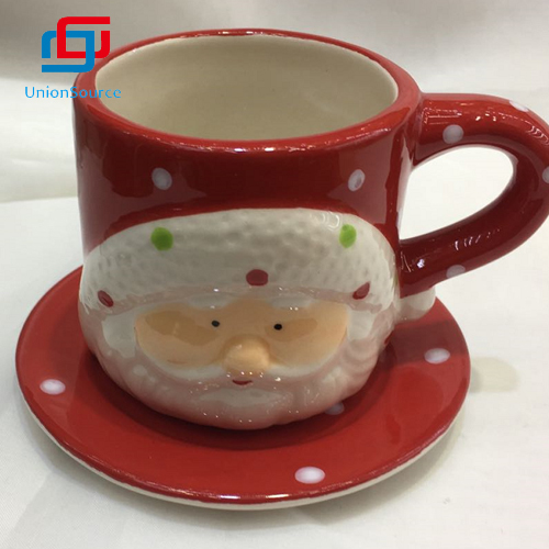 Velkoobchod Lehký luxusní vánoční hrnek Káva Květina Čaj Keramika Pohár Dárkový pohár na vodu pro domácnost
