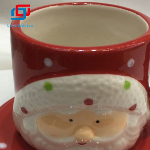 الجملة الخفيفة الفاخرة عيد الميلاد القدح القهوة زهرة الشاي السيراميك كوب المياه المنزلية هدية كوب - 2