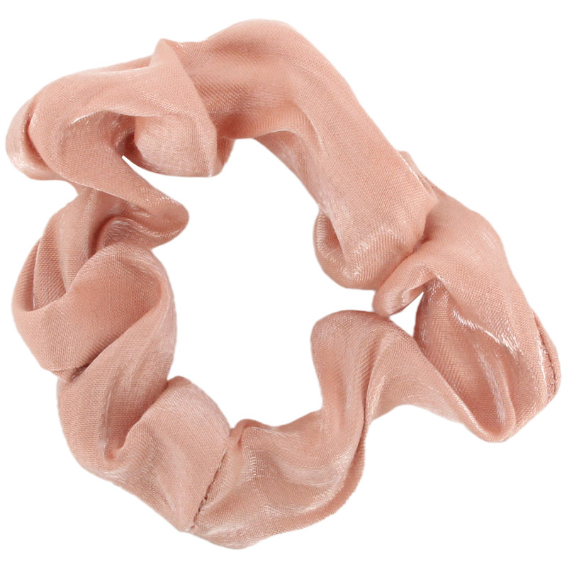 Commerce de gros couleur rose soie cheveux anneau corde 100 % polyester