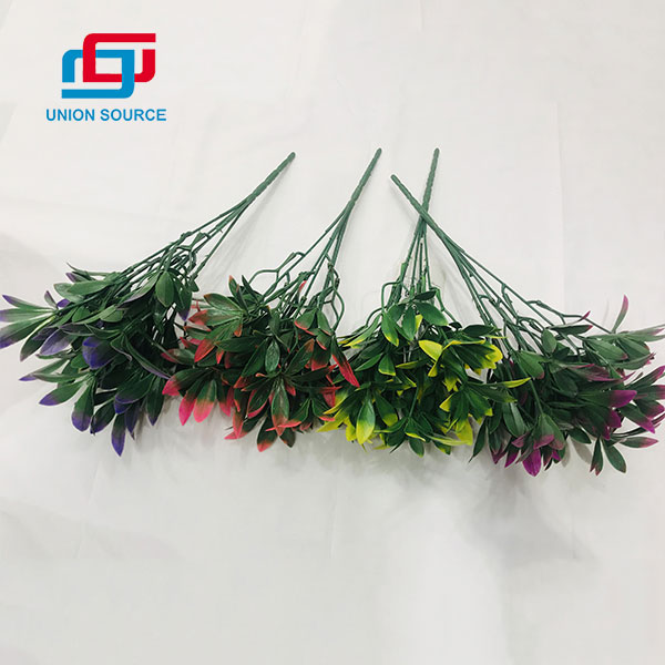 Wholesale Price 5 Heads Artificial Fortune Leaves For Home and Wedding Decoration