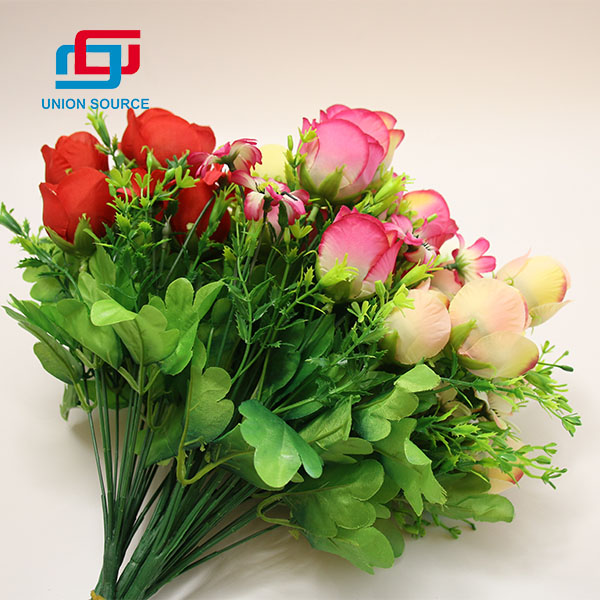 Velkoobchodní cena 9 hlav Umělá kytice Rose květiny pro domácí dekoraci - 0 