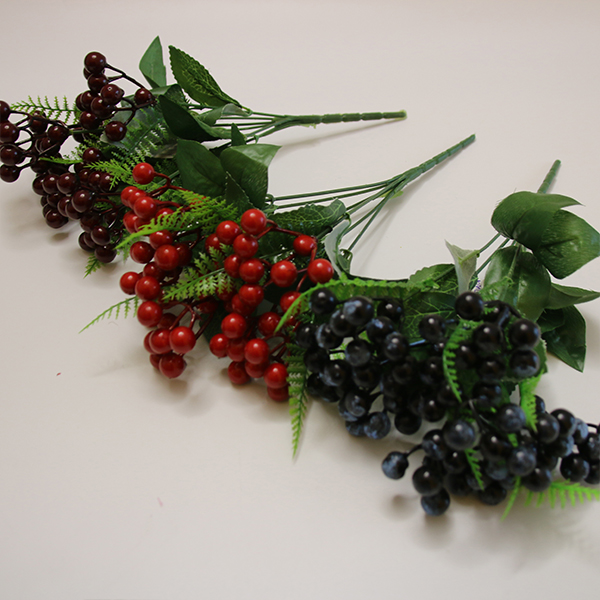 أسعار الجملة النباتات الاصطناعية العشب الفارسي الفاكهة الحمراء للديكور المنزل - 1 