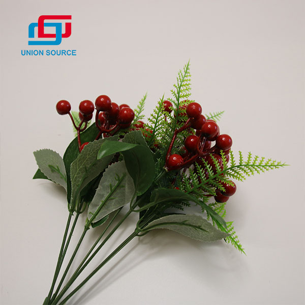 Plantas artificiales de la fruta roja de la hierba persa del precio al por mayor para la decoración casera