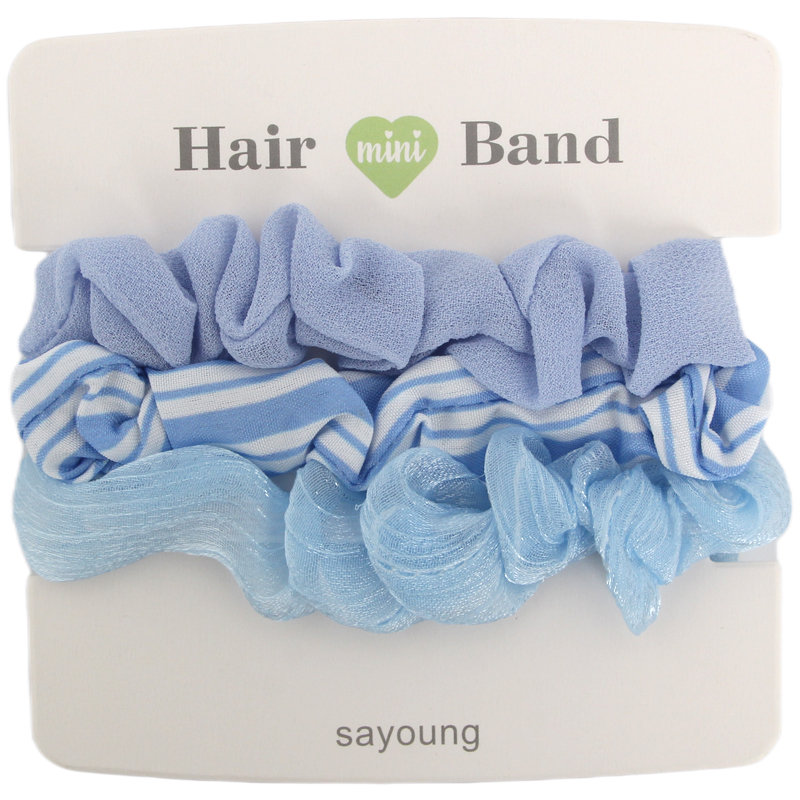 Enobarvni komplet ženskih elastičnih vrvi za lase z držalom za čop