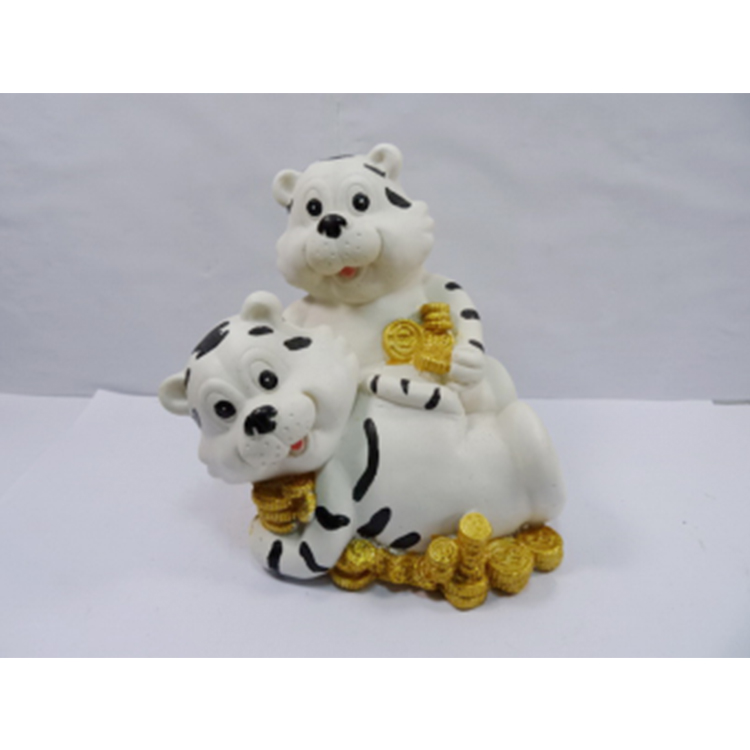 „Xmas Tiger“ dovanų papuošalai, skirti asmeniniam naudojimui skirtų pinigų puodo dervos namų dekoravimui
