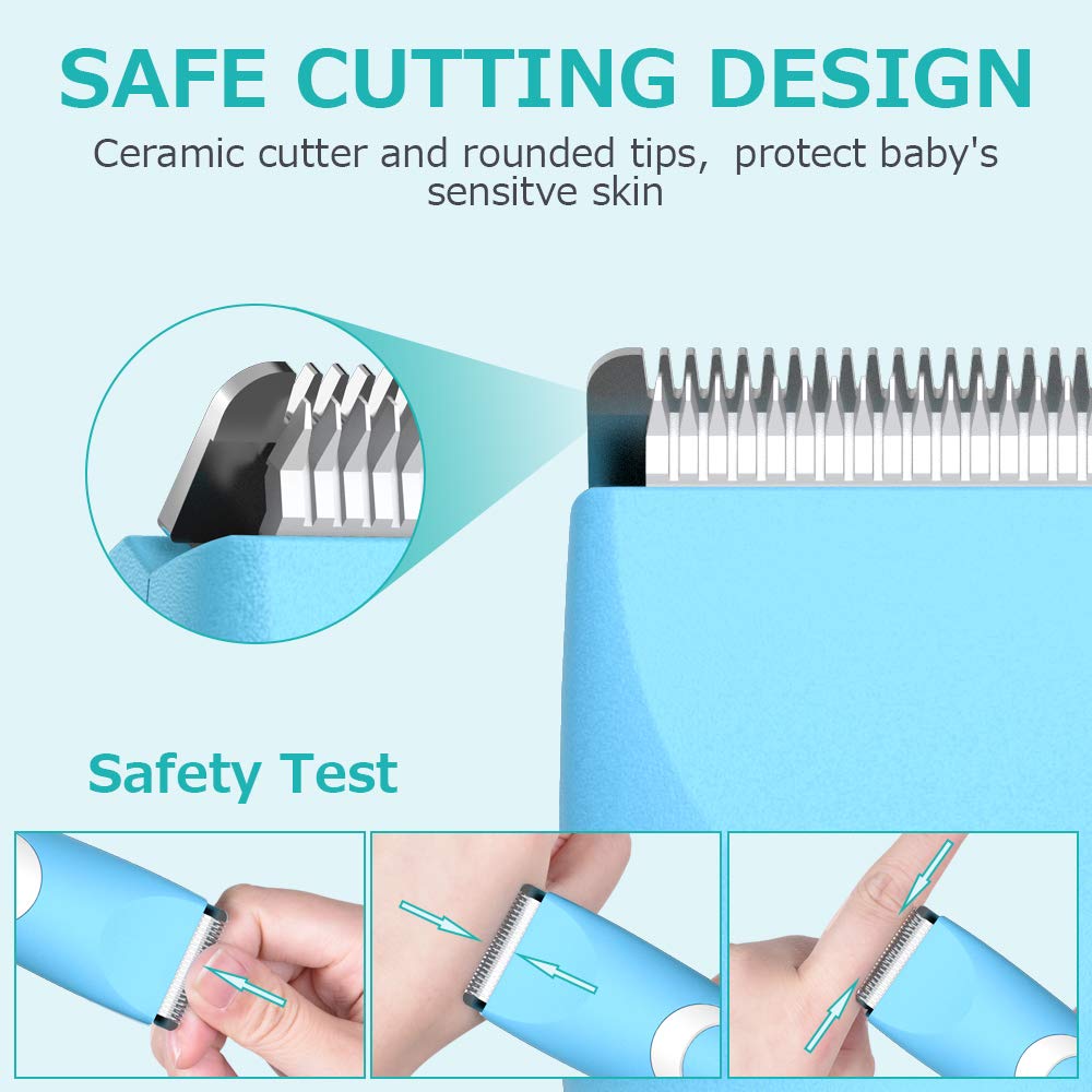 Safe Quiet Baby Hair Clippers - 6 