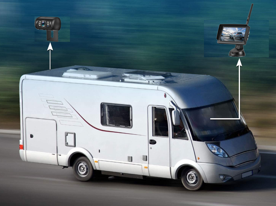 Avtomobiliniz üçün Avtomobilin Arxa Görünüş Monitoru Kamera Kombinləri