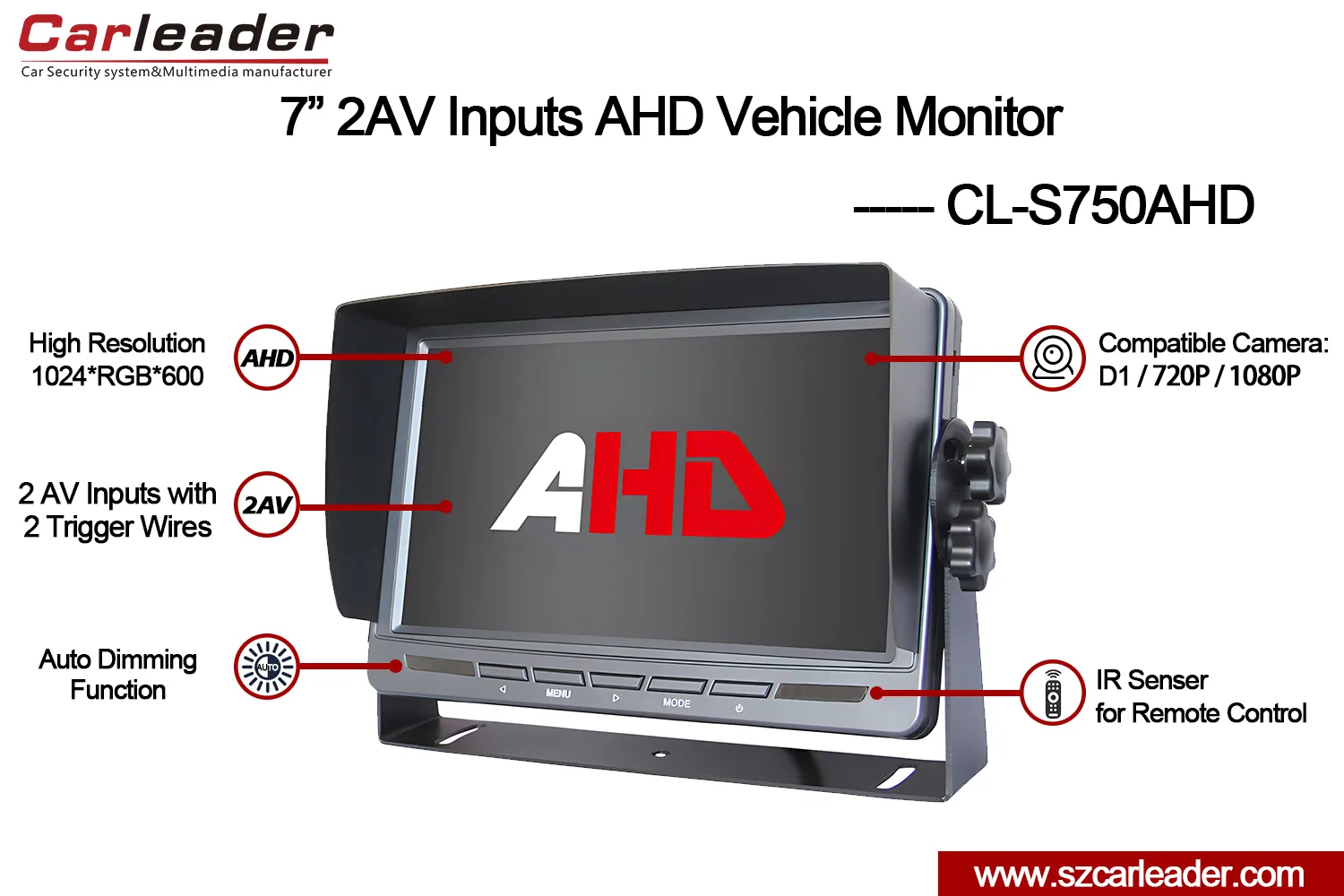 7 düymlük Arxa Görünüş Monitoru Satılır