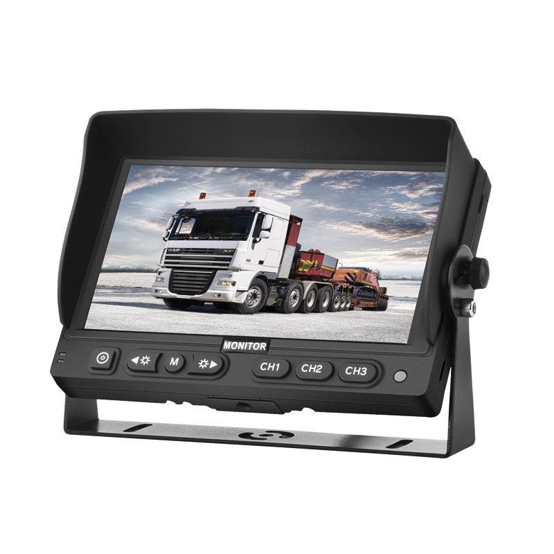 7 inch Car Monitor with 3 Video Input Standard Monitor
