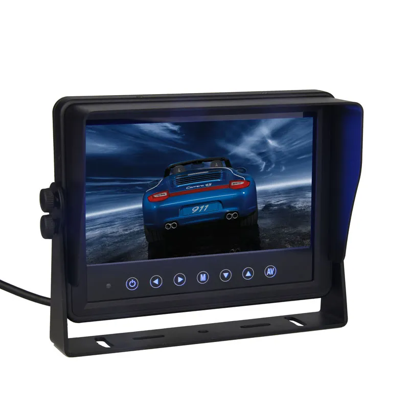 Visor à prova d'água para retrovisor de carro LCD digital HD de 7 polegadas