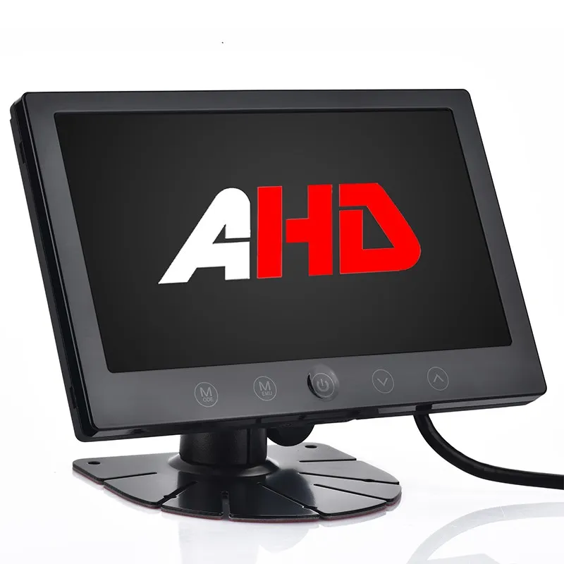 Monitor de vehículo 2AV AHD con botones táctiles de 7 pulgadas