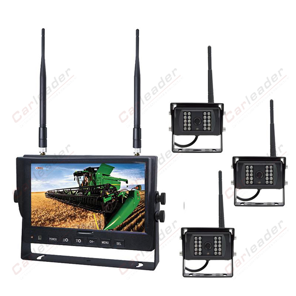 7inch 2.4G digital wireless quad monitor and camera system with DVR - 1 