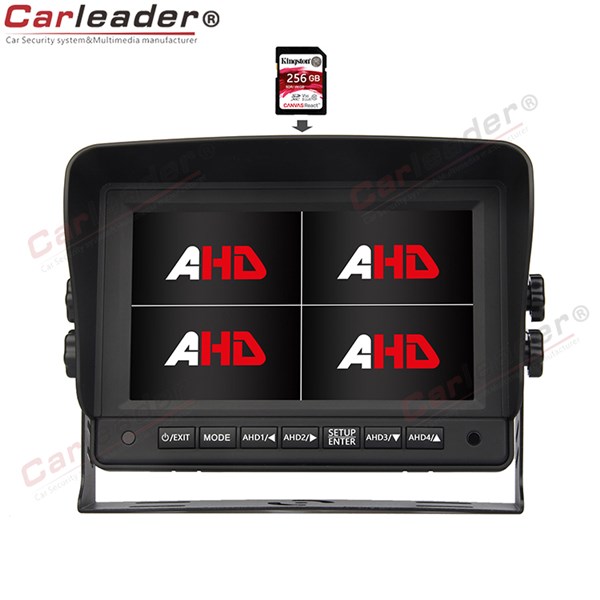 7inch AHD quad monitor with DVR system(256G SD version)