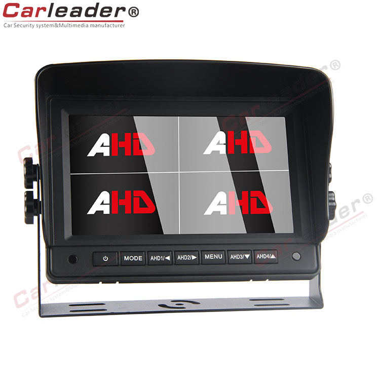 7inch Quad Car Dash Mount Monitor With 4 Cameras Input