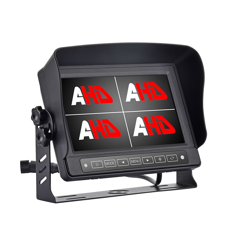 7inch Waterproof Car Quad AHD Monitor With Touch Button