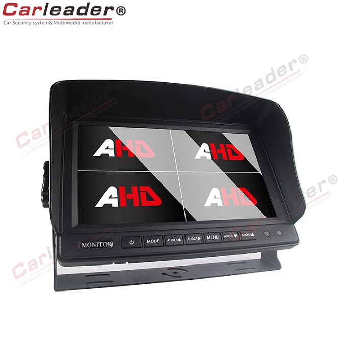 9 Inch HD Quad Car Rearview Monitor With Four Cameras Input