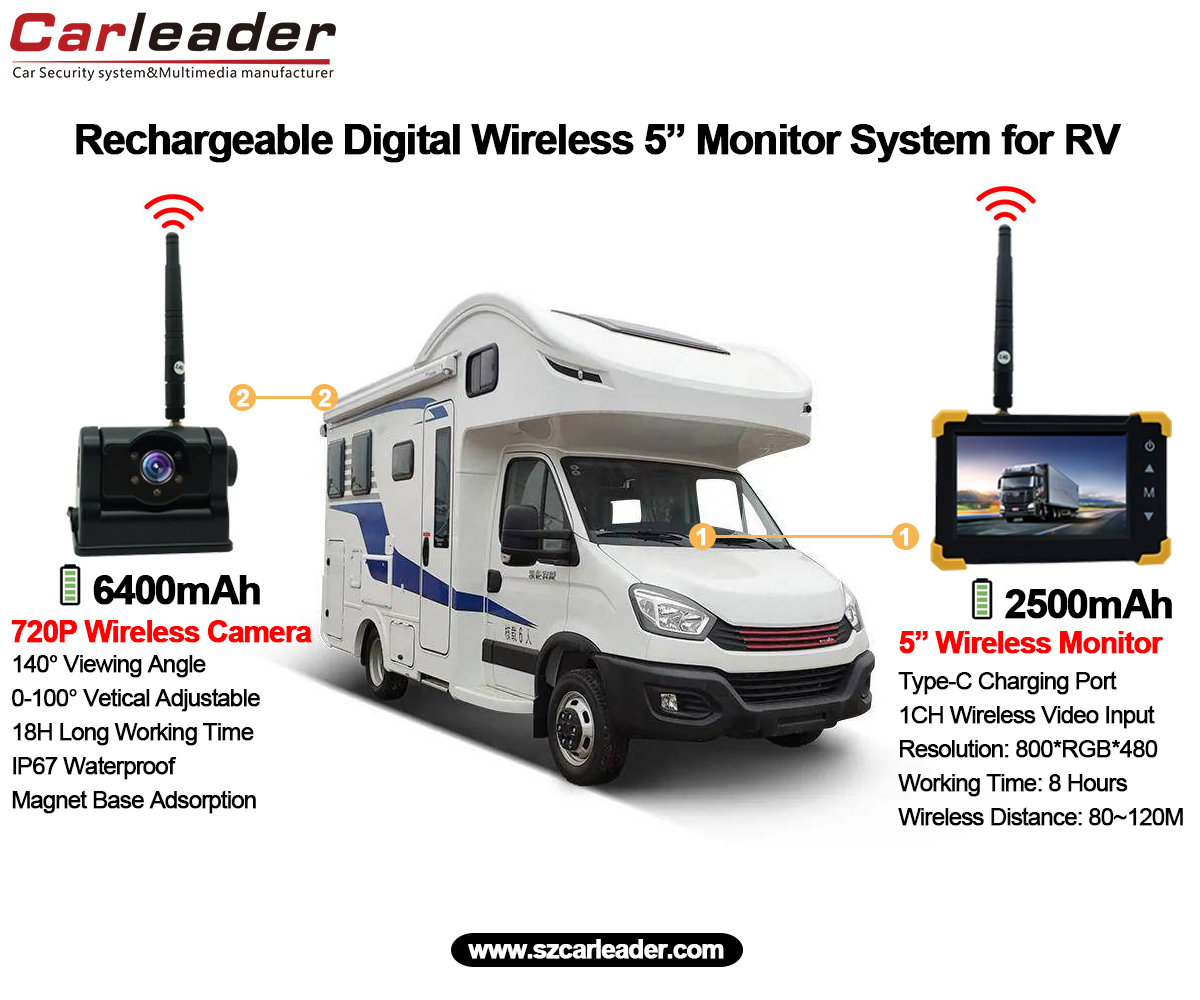 5 inch wireless backup camera system