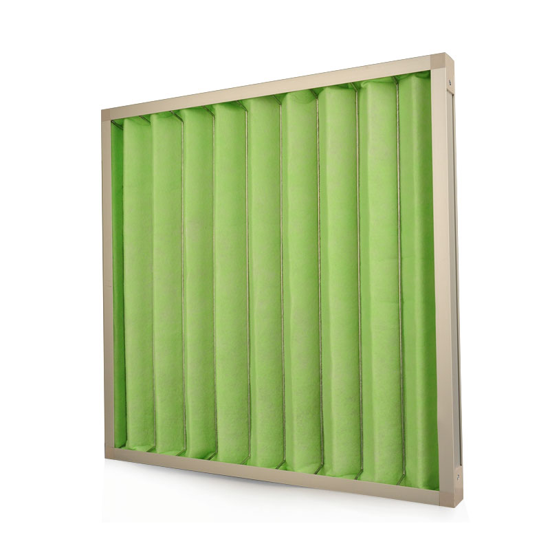 Medium Effective Finepak Box Air Filter With Clapboard F6 Green