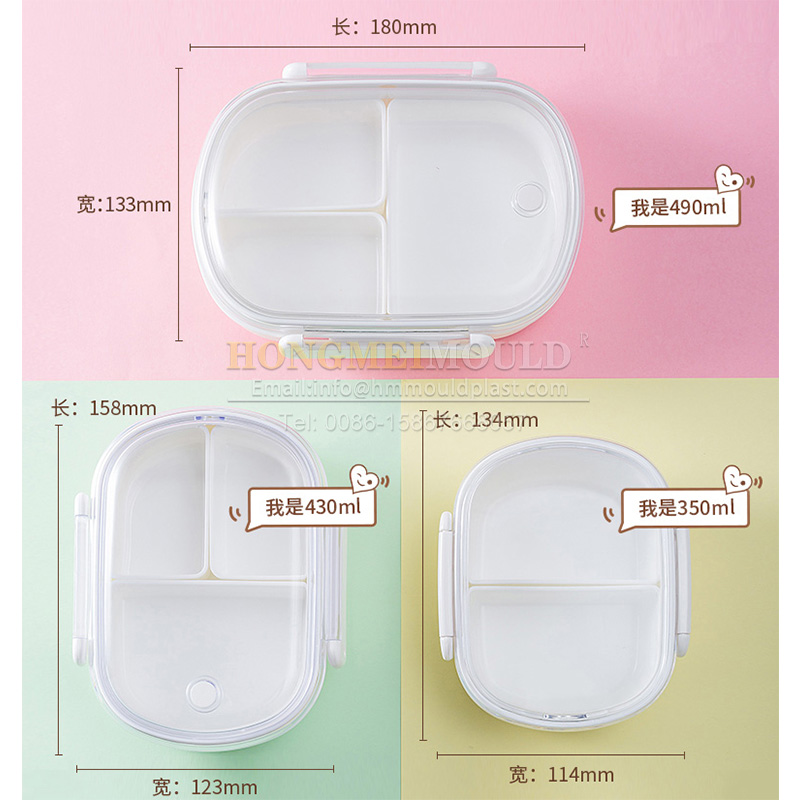 Plast frokostboks form - 4 