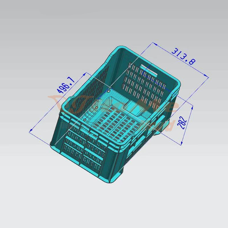 Plastic Turnover Fruit Crate Mould - 3 