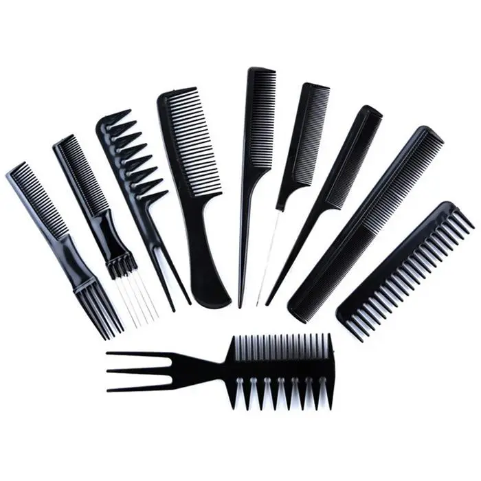 10PCS Professional Hairbrush Comb Set