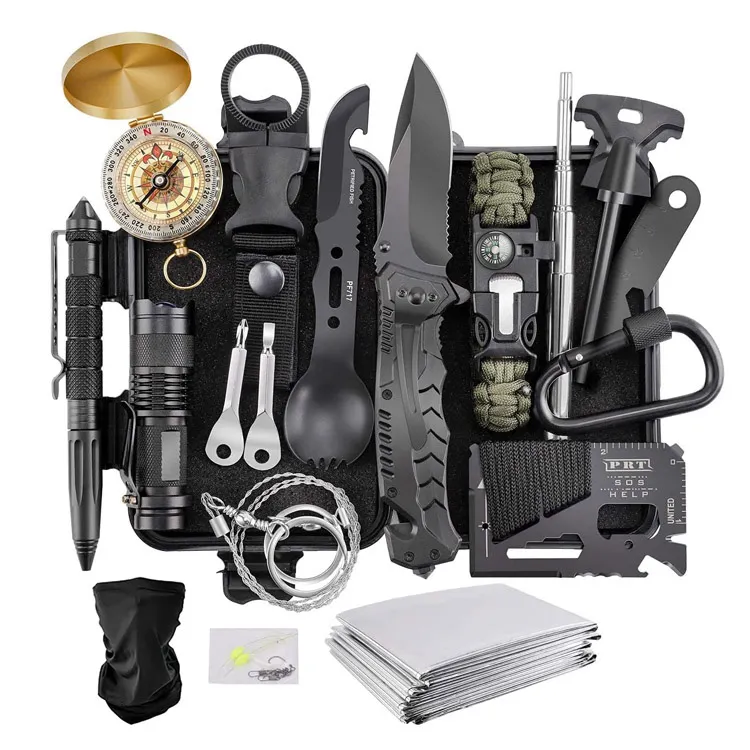 18 In 1 Outdoor Gear Equipment Tools Emergency Survival Kit