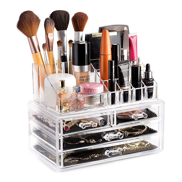 Stackable Acrylic Cosmetic Storage Box Makeup Organizer - 0 
