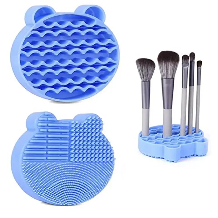 2 In 1 Color Removal Sponge Drying Rack Makeup Cleaning Pad