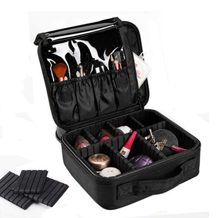 2-Layer Professional Travel Makeup Bag Train Case