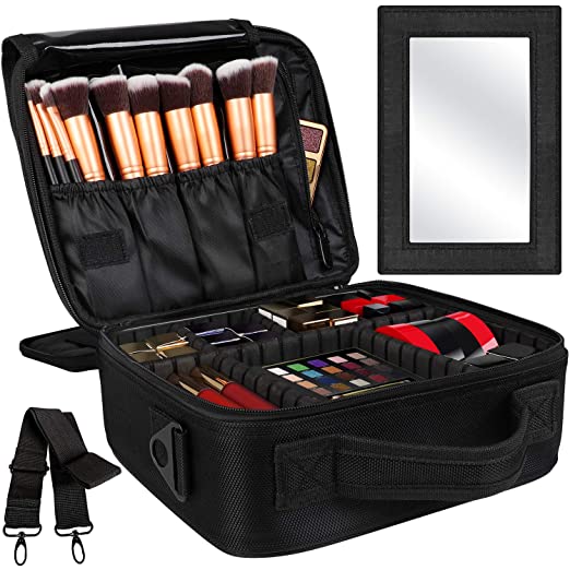2-Layer Professional Travel Makeup Bag Train Case - 1 