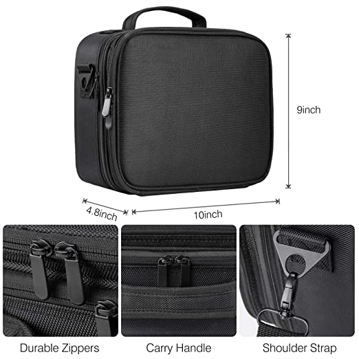 2-Layer Professional Travel Makeup Bag Train Case - 3