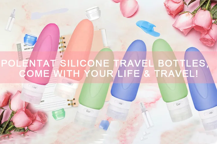 Garrafas de cosméticos de silicone tornam as viagens menos cansativas