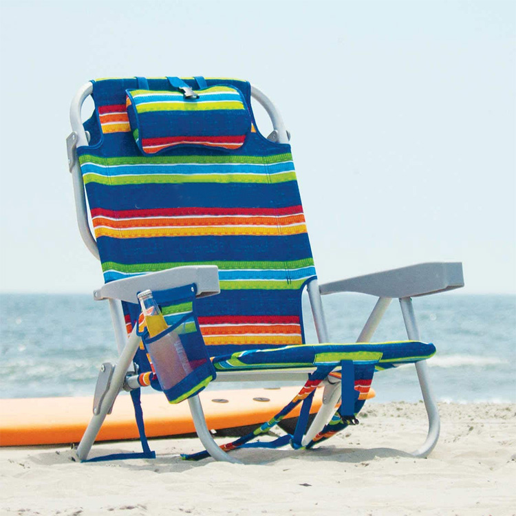 كرسي شاطئ قابل للطي مع حقيبة تخزين كبيرة - 1 