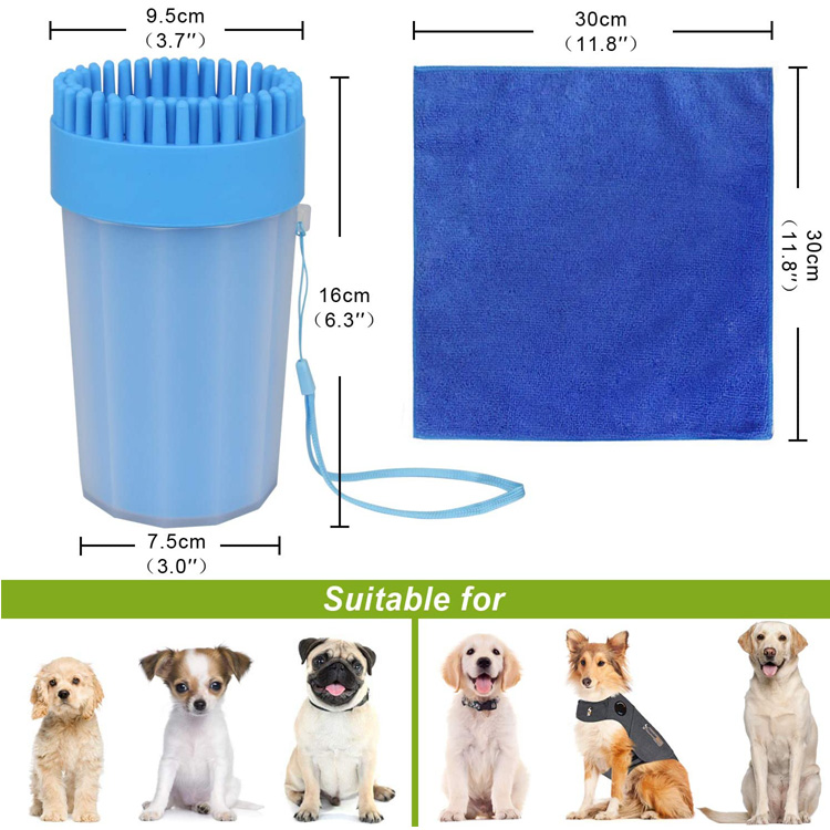 Kaasaskantav lemmikloomade hooldamise pesuvahend koera käppade puhastamiseks - 1 