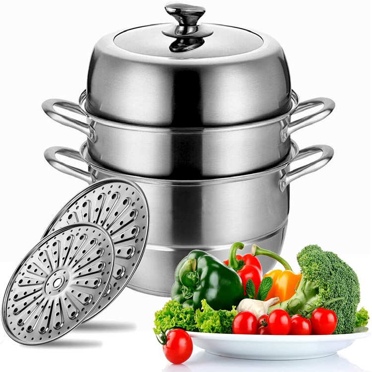 3 Tier Cooking Stainless Steel Food Steamer Pot