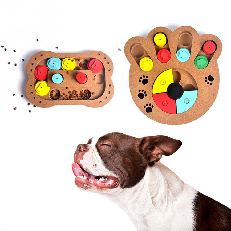 طعام الكلب الخشبي يعالج ألعاب الألغاز للتدريب على الذكاء الاصطناعي للحيوانات الأليفة - 2