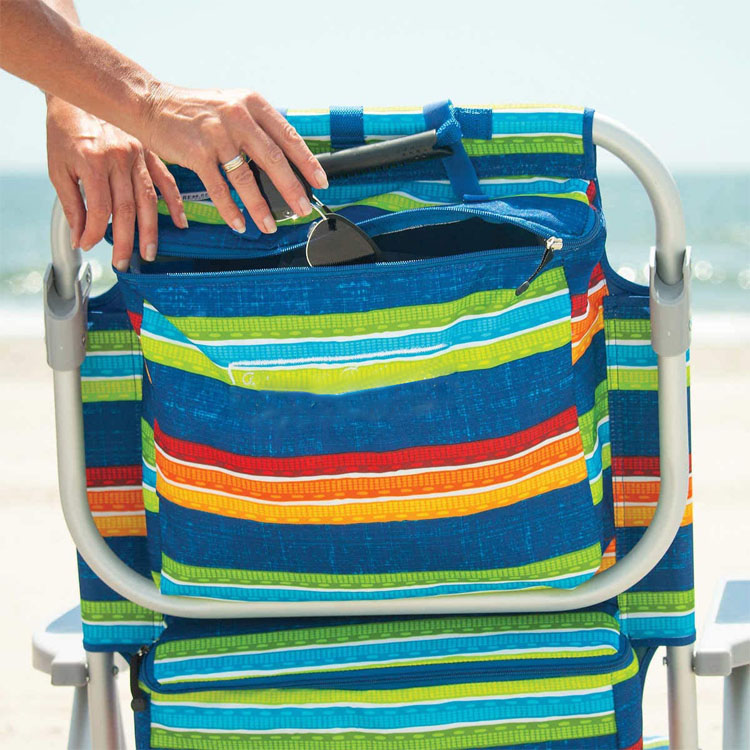 كرسي شاطئ قابل للطي مع حقيبة تخزين كبيرة - 2 