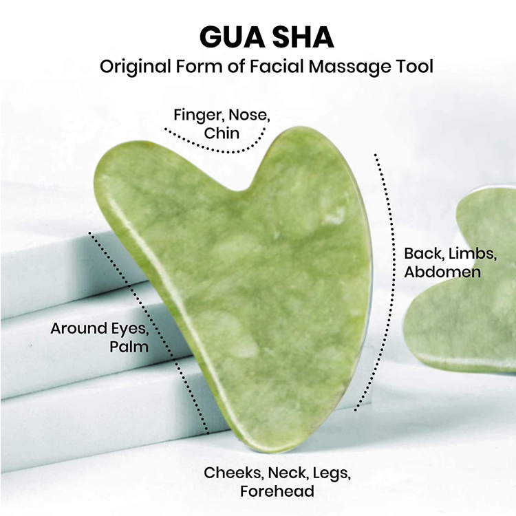 Facial Massage Jade Roller Gua Sha Set - 2