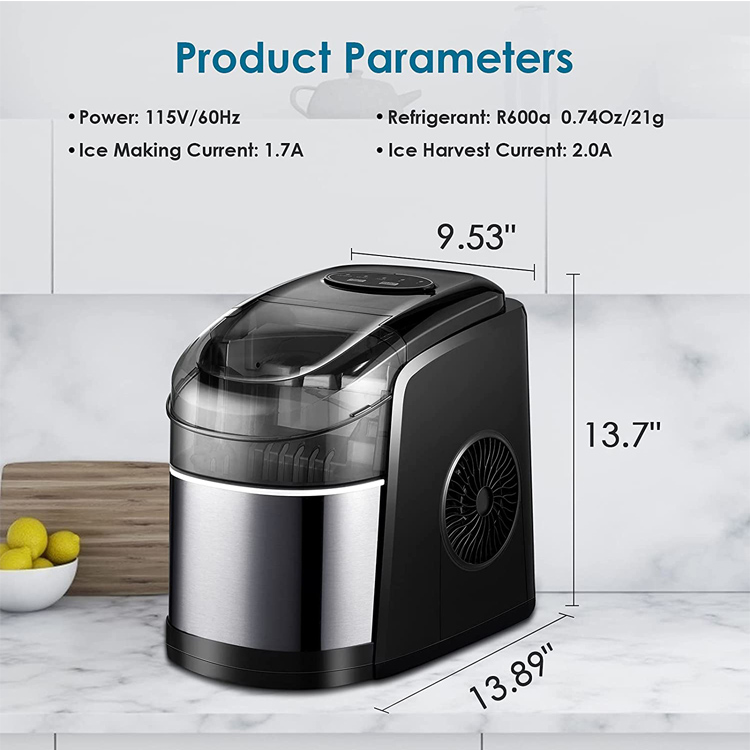 Portable Countertop Self-Cleaning Ice Maker Machine - 3 