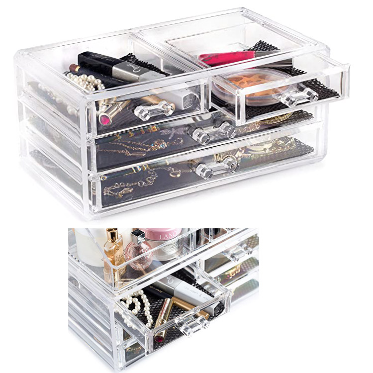 Stackable Acrylic Cosmetic Storage Box Makeup Organizer - 3