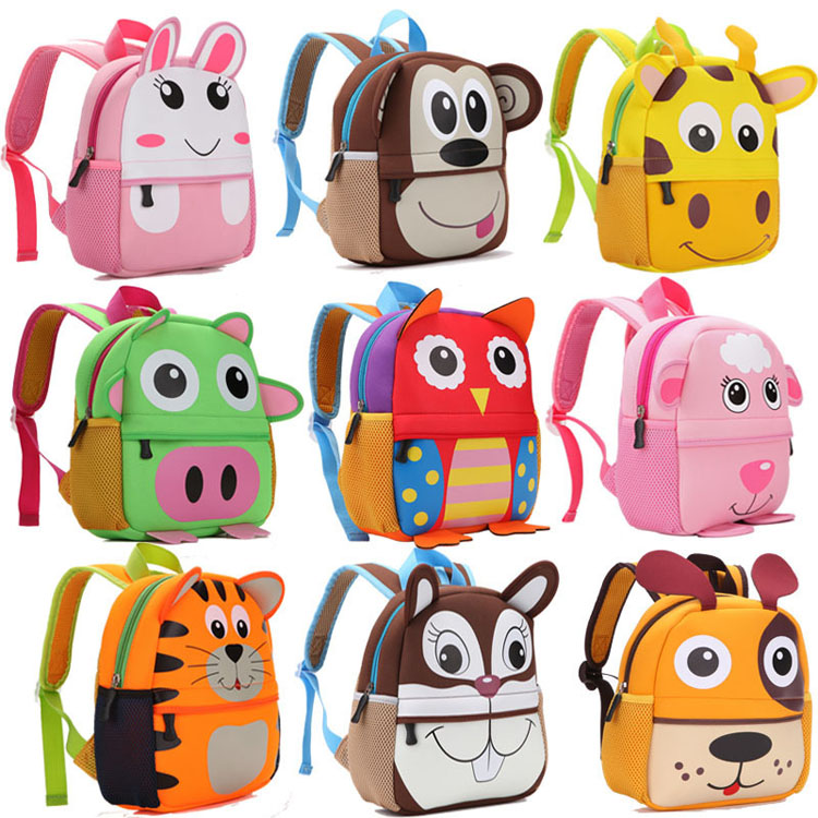Neoprene School Bags Kindergarten Kids Cartoon Backpack - 4 