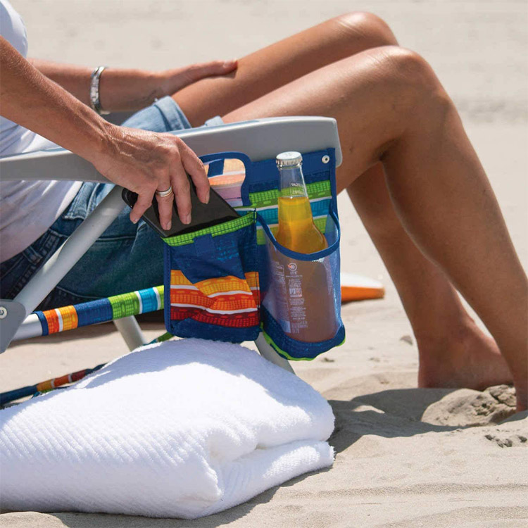 كرسي شاطئ قابل للطي مع حقيبة تخزين كبيرة - 4 