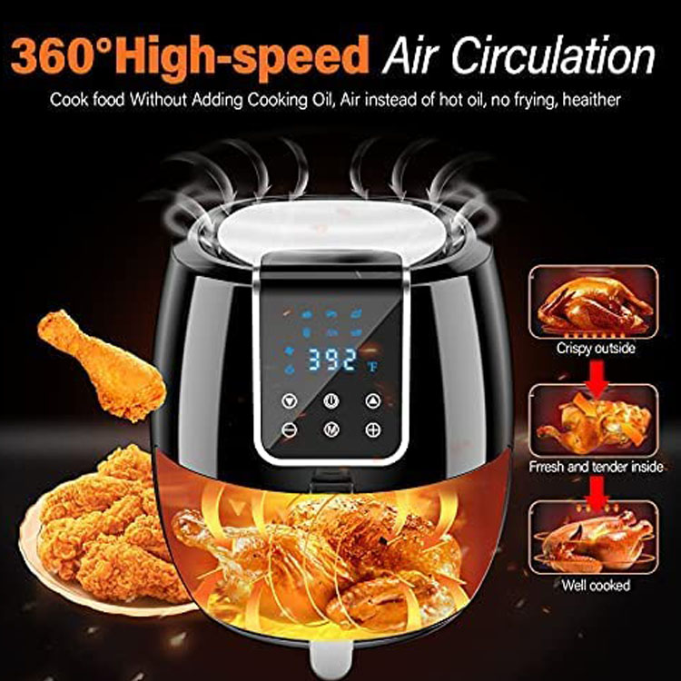 Forno quente antiaderente Fogão Smart Electric Air Fryer - 4