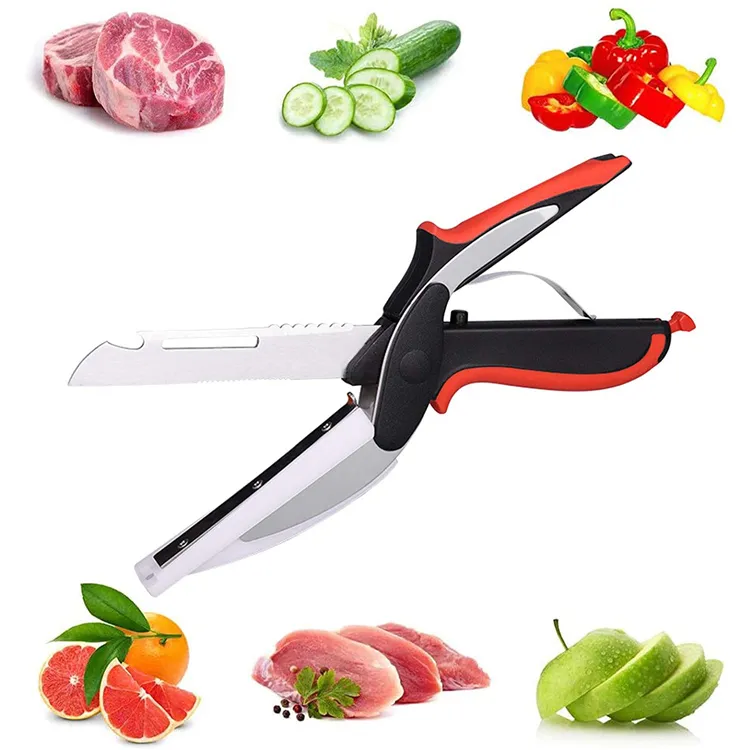 6 In 1 Siosúr Gearrthóir Glasraí Cistine Slicer Bia