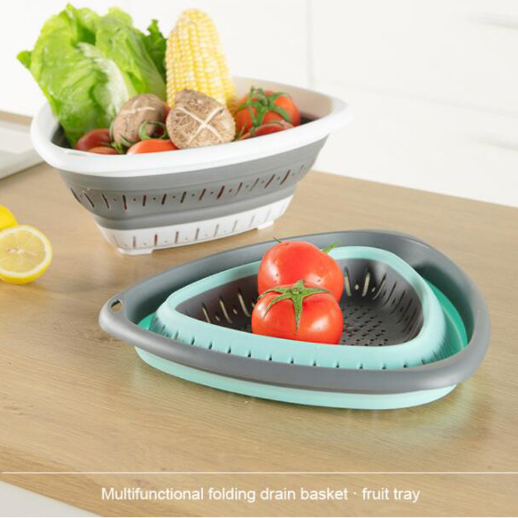 Triangle Silicone Collapsible Foldable Food Strainer - 5