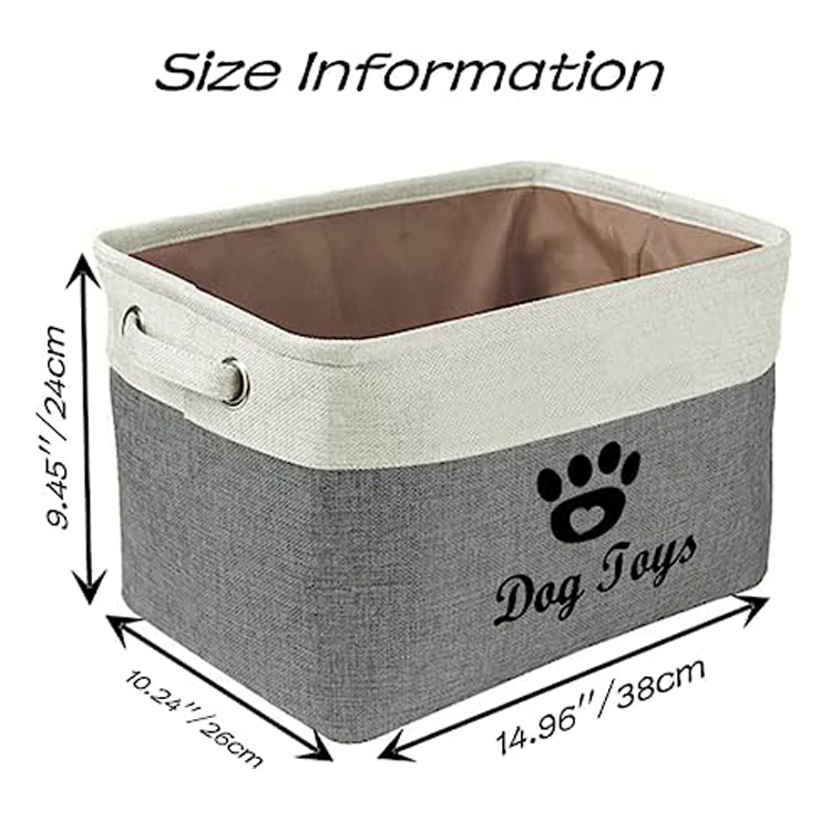 سلة منظم الكلب القابلة للطي صندوق تخزين ألعاب الحيوانات الأليفة - 5 