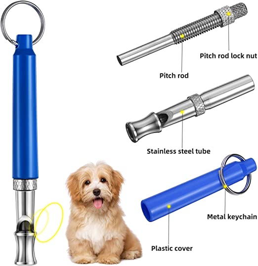 6-częściowy regulowany gwizdek treningowy dla psa z zestawem Clicker - 2 